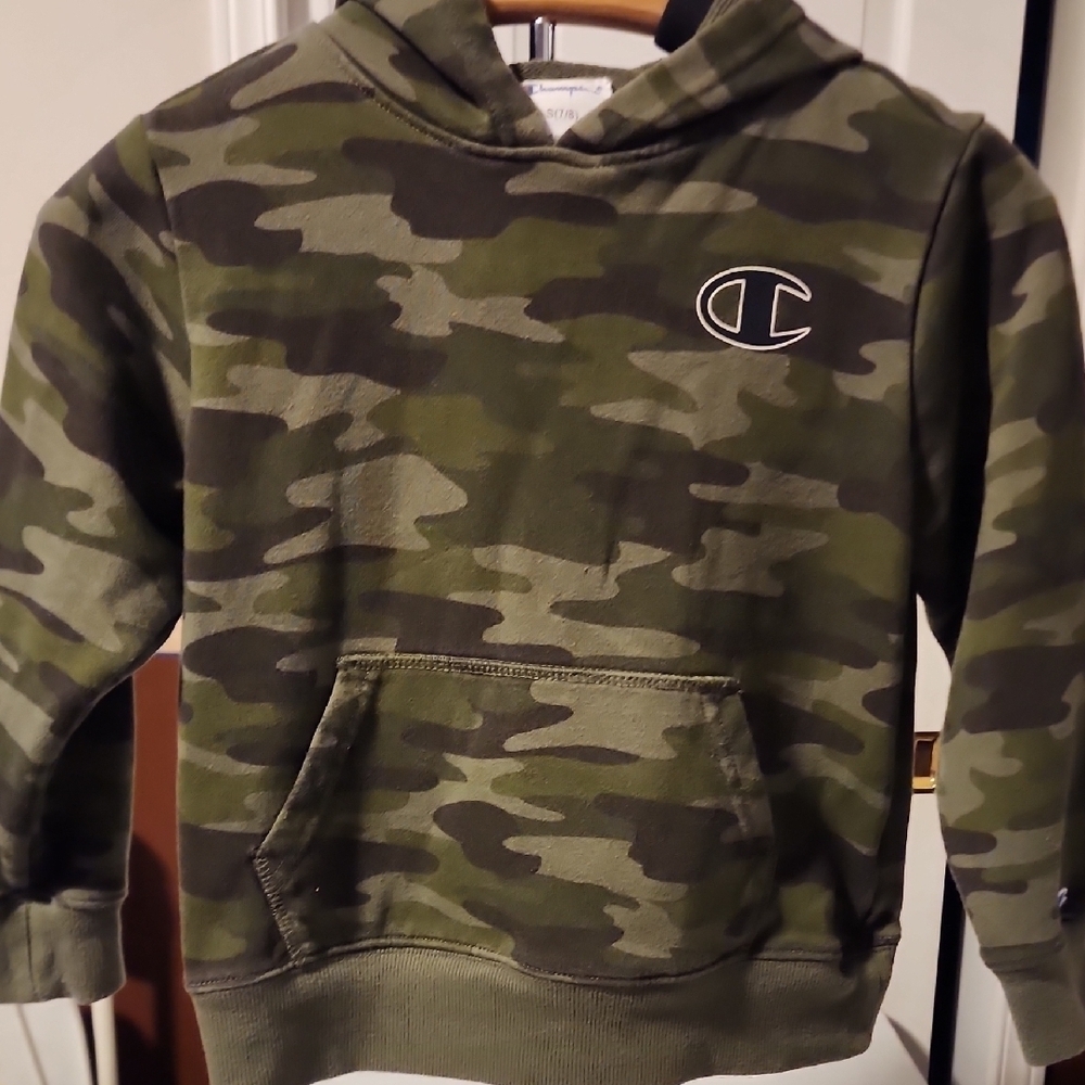 Champion Kids Camo Hoodie - Green